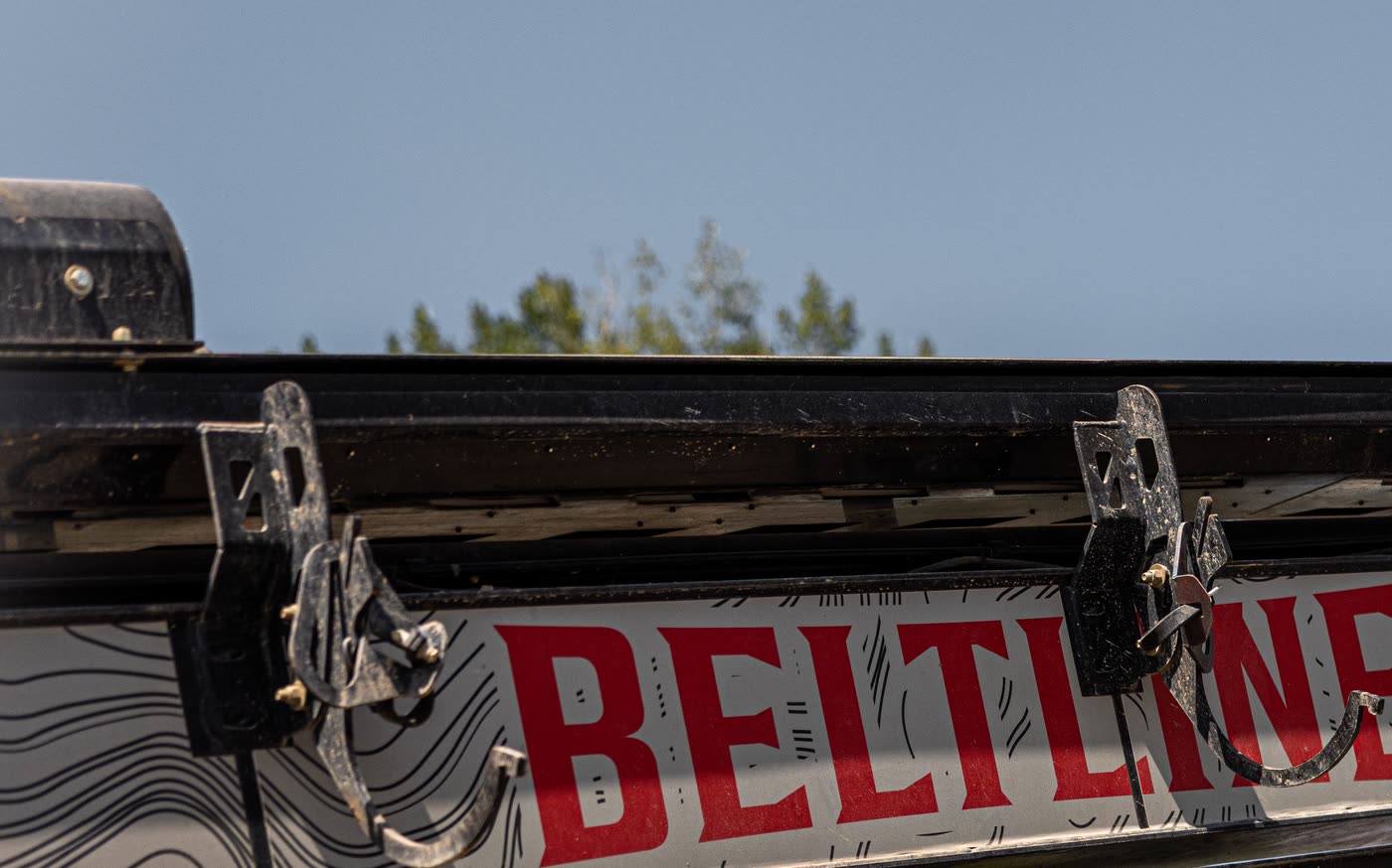 BELTLINE lettering on the telescoping boom